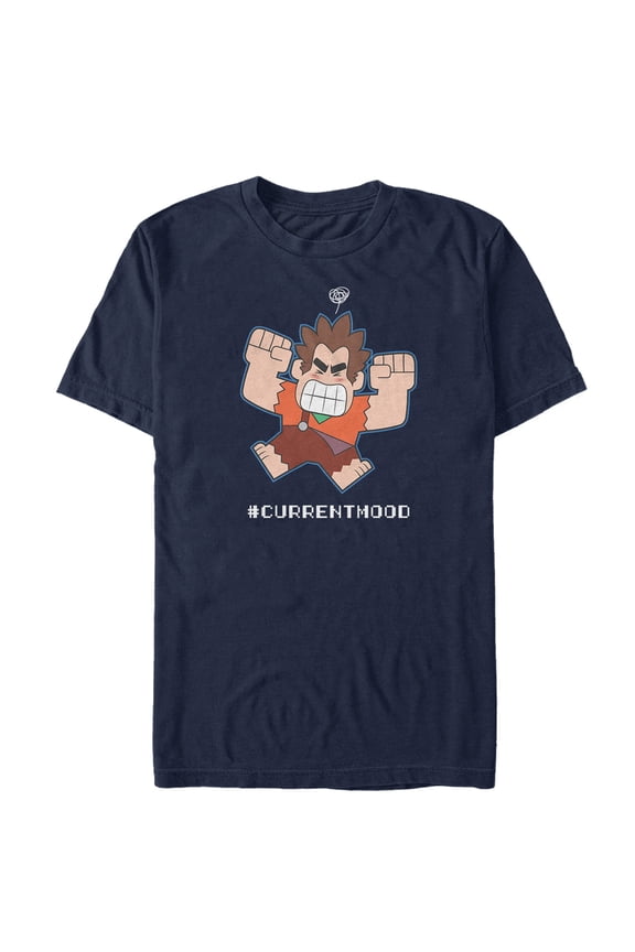 Men's Ralph Breaks the Internet Current Mood Graphic Tee Navy Blue Large