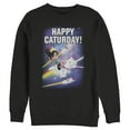 thumbnail image 1 of Men's Ralph Breaks the Internet Happy Caturday  Sweatshirt Black Large, 1 of 3