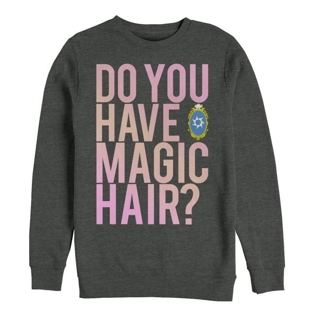 Men's Ralph Breaks the Internet Magic Hair  Sweatshirt Charcoal Heather Large