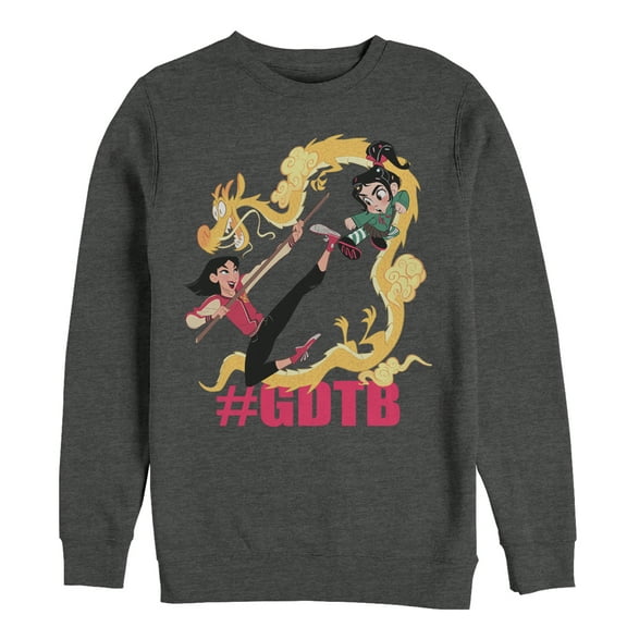 Men's Ralph Breaks the Internet Means Business Sweatshirt Charcoal Heather Medium