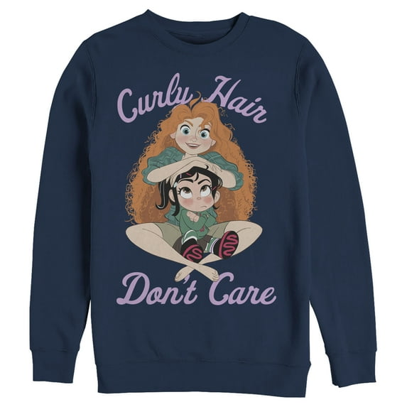 Men's Ralph Breaks the Internet Merida Hair Sweatshirt Navy Blue X Large