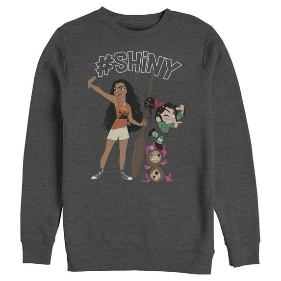 Men's Ralph Breaks the Internet #Shiny Sweatshirt Charcoal Heather Small