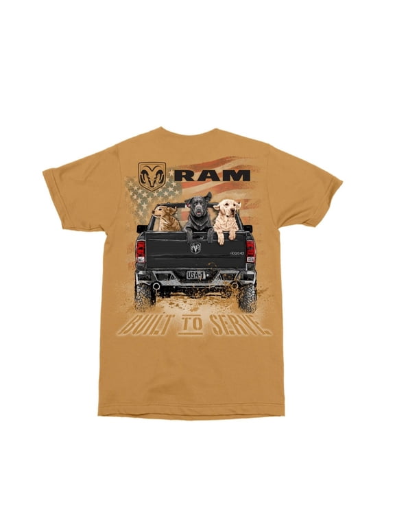 Men's Ram Pickup Truck Dogs Wheat Graphic T-Shirt - XL