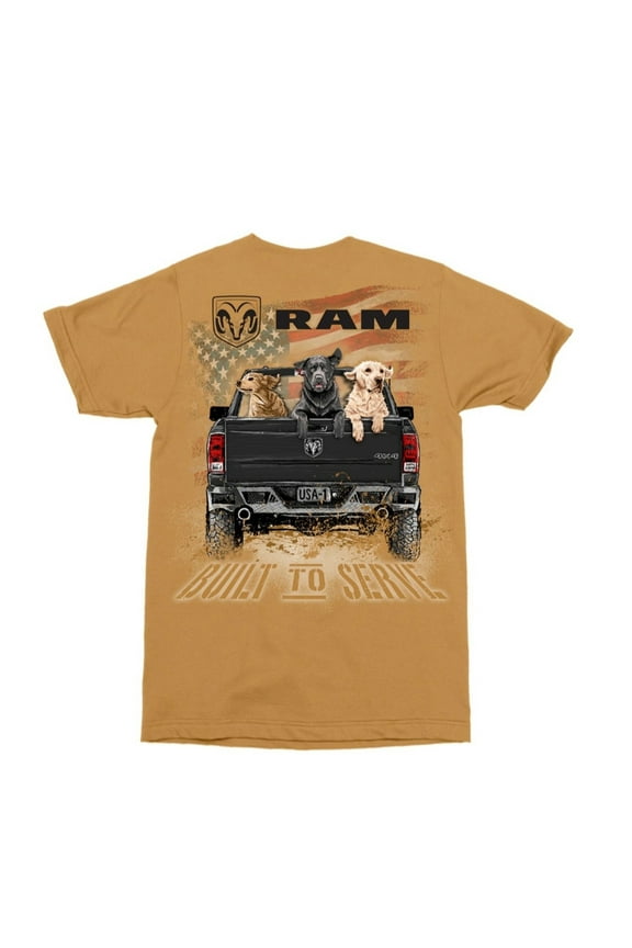 Men's Ram Pickup Truck Dogs Wheat Graphic T-Shirt - XL