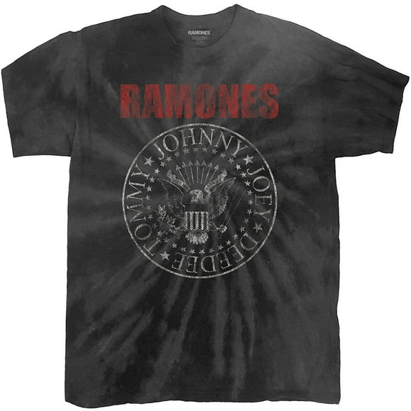 Men's Ramones Presidential Seal (Dip-Dye) Tie Dye T-shirt Large Black