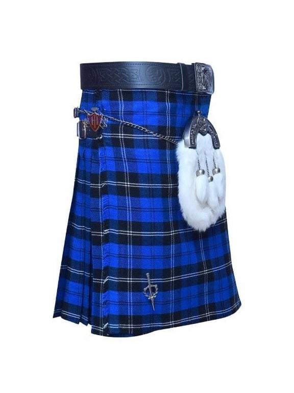 Men's Ramsey Blue Dark Tartan Kilt
