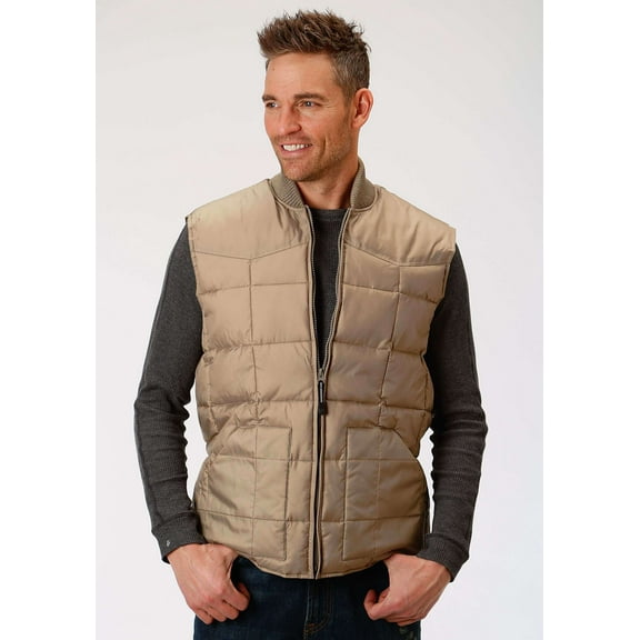 Roper Mens Khaki Poly-Filled Vest