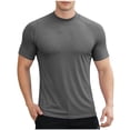 thumbnail image 1 of Men's Rash Guard Swim Shirts Mockneck UPF 50+ Sun Protection Quick Dry Fishing Water Shirts Big and Tall Size S-3XL Gray, 1 of 6