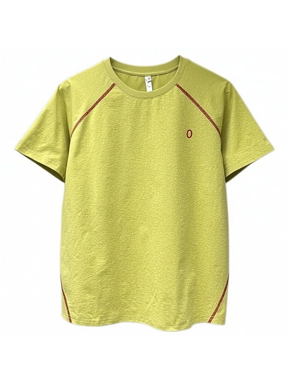 Men's Rash Guard Swim Shirts Summer UPF 50+ UV Sun Protection Quick Dry Cooling Beach Fishing Water Shirts Cycling T Shirts for Men Size 3XL Yellow