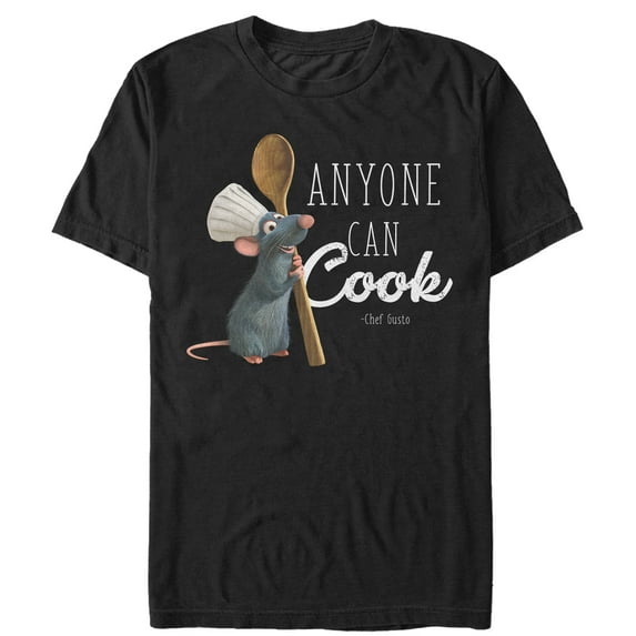 Men's Ratatouille Anyone Can Cook Graphic Tee Black Small