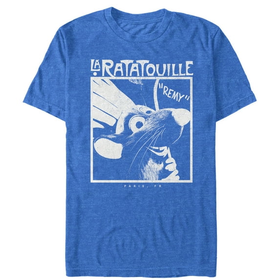 Men's Ratatouille Chef Remy Frame Graphic Tee Royal Blue Heather Large