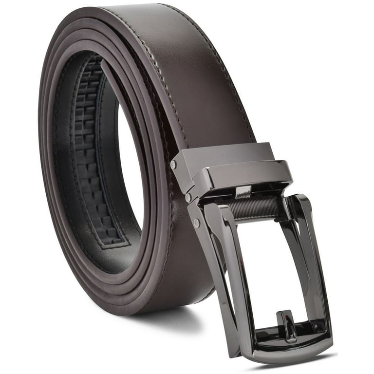 Men s Ratchet Belt Genuine Leather Mens Belt with Slide Ratchet Belts for men