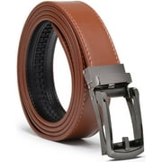 Men's Ratchet Belt Genuine Leather Mens Belt with Slide Ratchet Belts for men