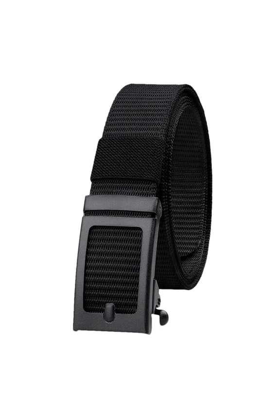 Men's Ratchet Belt - Nylon Web Work Belt with Automatic Buckle, Adjustable for Jeans, Pants, Golf, and Everyday Use