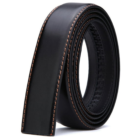 Men's Ratchet Belt Strap 35mm Width Only Replacement Leather Belt For Automatic Belt Buckle