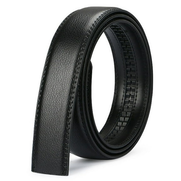 Men's Ratchet Belt Strap 35mm Width Only Replacement Leather Belt For Automatic Belt Buckle