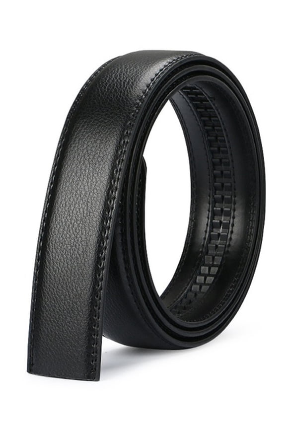 Men's Ratchet Belt Strap 35mm Width Only Replacement Leather Belt For Automatic Belt Buckle