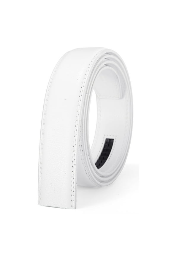 Men's Ratchet Belt Strap 35mm Width Only Replacement Leather Belt For Automatic Belt Buckle