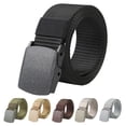 thumbnail image 1 of Men's Ratchet Belt Stretch Work Belt Canvas Belt Adjustable Ratcheting Buckle for Work Casual Outdoor Hiking Daily Wear Khaki One Size, 1 of 4