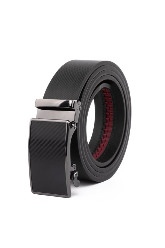 Men's Ratchet Dress Belt with Click Sliding Buckle