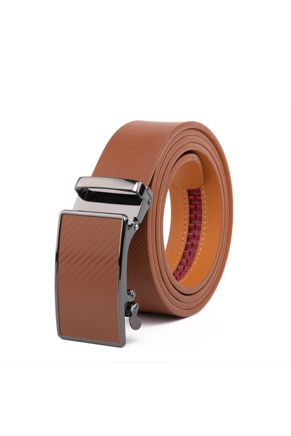 Men's Ratchet Dress Belt with Click Sliding Buckle