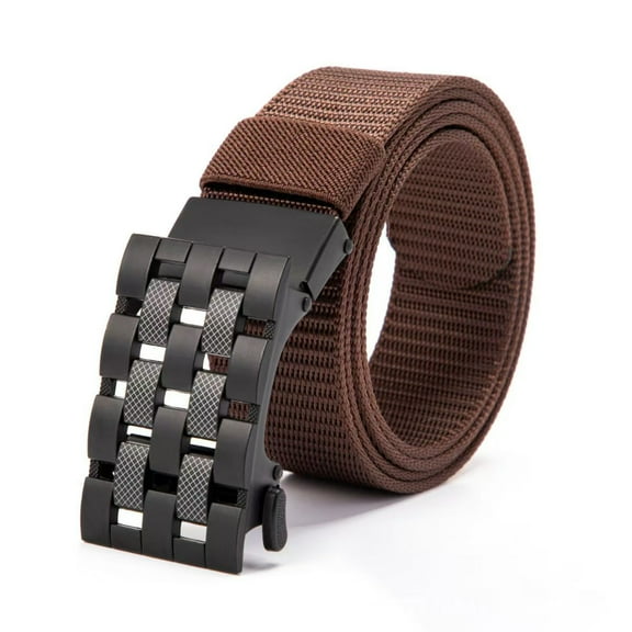 Men's Ratchet Nylon Web, 35MM, Dressy Casual Work Belt with Automatic Buckle Quick Release, Full Adjustable