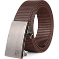 thumbnail image 1 of Men's Ratchet Web Belt,1.25 inch Nylon Automatic Buckle Belt,No Holes Invisible Belt for Men, 1 of 7