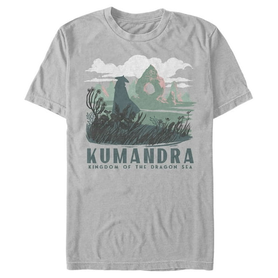 Men's Raya and the Last Dragon Kumandra Kingdom of the Dragon Sea Graphic Tee Silver 2X Large
