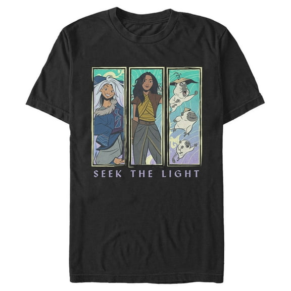 Men's Raya and the Last Dragon Seek the Light Graphic Tee Black X Large