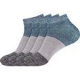 thumbnail image 1 of Men's Rayon from Bamboo Fiber Colored Sports Superior Wicking Athletic Ankle Socks - Blue Grey Black - 4prs, Size 4-10, 1 of 3