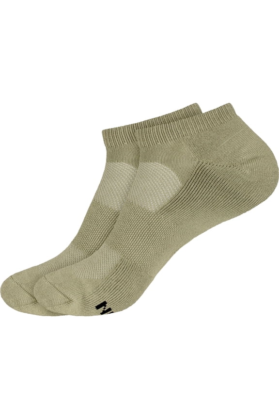 Men's Rayon from Bamboo Athletic Ankle Socks - Olive Green - Size 10-14 - 2 Pairs