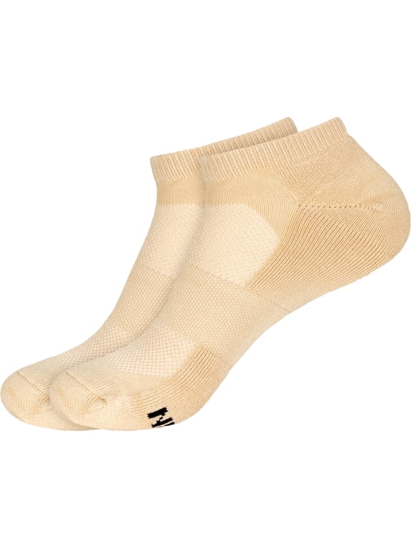 Men's Rayon from Bamboo Athletic Ankle Socks - Tan - Size 10-14 - 2 Pairs