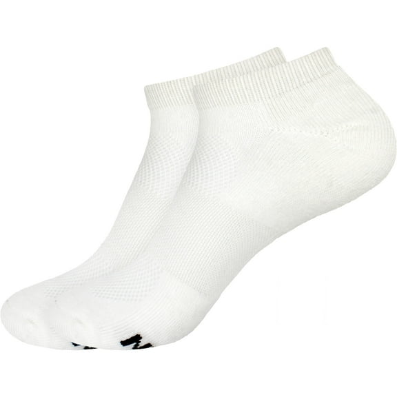 Men's Rayon from Bamboo Fiber Colored Sports Superior Wicking Athletic Ankle Socks - White - 2 Pairs - Size 10-14
