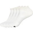 thumbnail image 1 of Men's Rayon from Bamboo Fiber Colored Sports Superior Wicking Athletic Ankle Socks - White - 4 Pairs - Size 10-14, 1 of 4