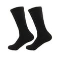 thumbnail image 1 of Men's Rayon from Bamboo Fiber Ultra Breathable Wicking Classic Crew Socks - Black - 2 Pairs, 1 of 6