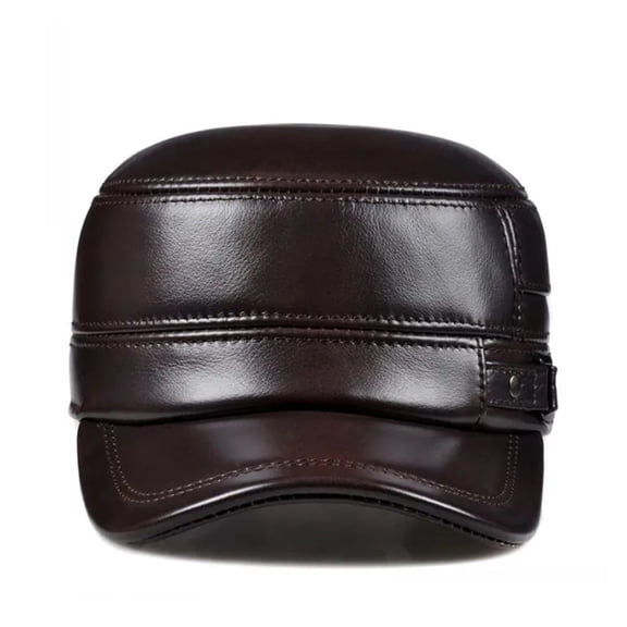 Men's Real Leather Baseball Cap Hat Fashion New Style Soft Leather Beret Belt Trucker Caps Crocodile Grain ,Durable Quality