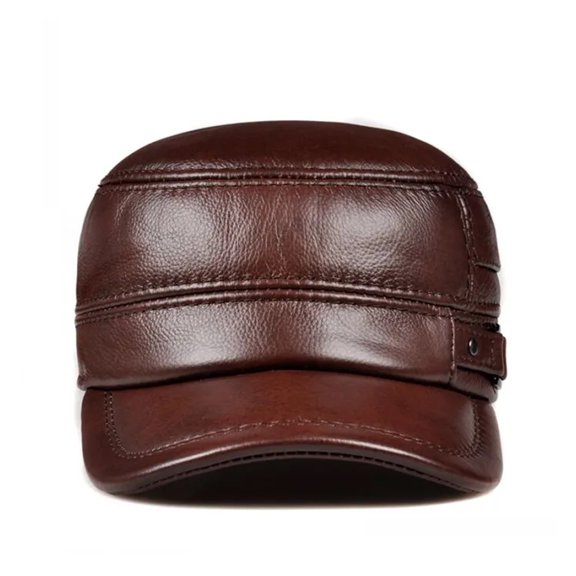 Men's Real Leather Baseball Cap Hat Fashion New Style Soft Leather Beret Belt Trucker Caps Crocodile Grain ,Durable Quality