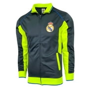 Men's Real Madrid FC Jacket, Grey/Neon (XL)