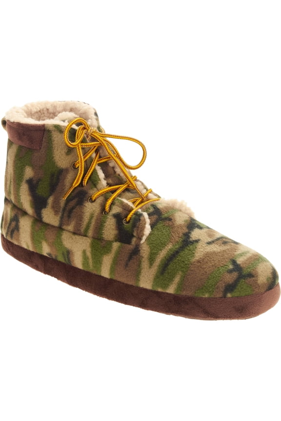 Men's Real Tree Camo Boot Slipper