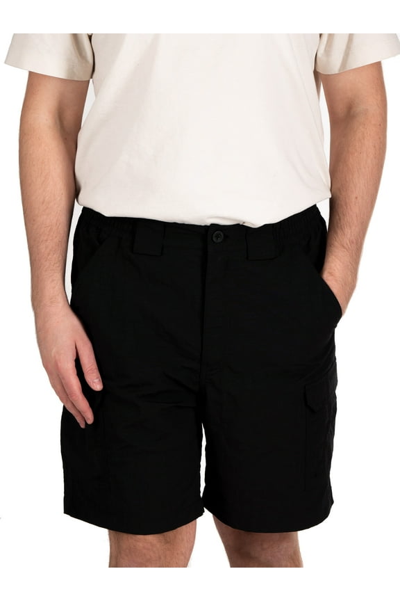 Men's Realtree 6 Pocket Fishing Shorts, Black, M