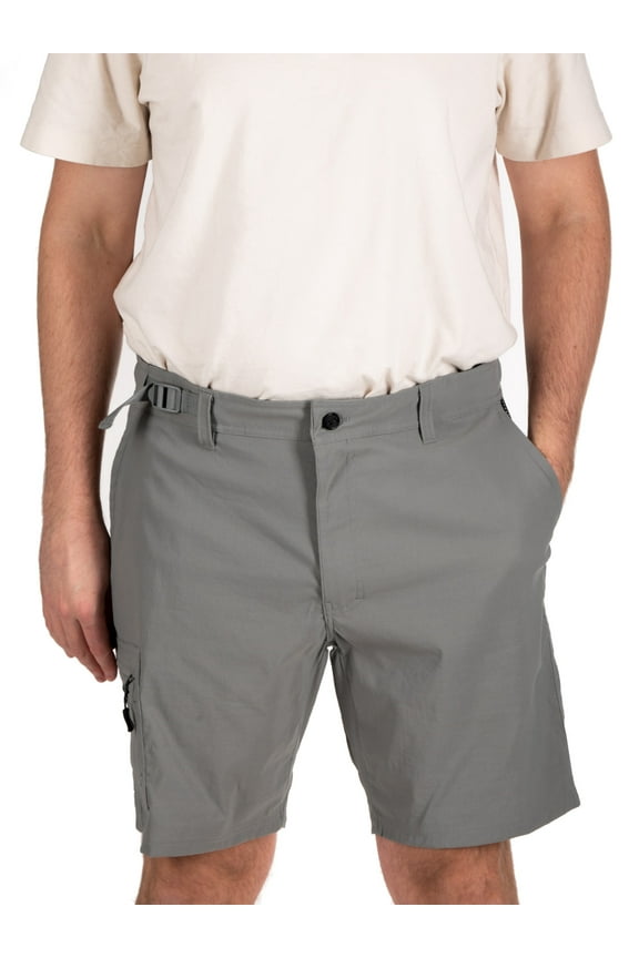 Men's Realtree Hybrid Fishing Shorts, Grey Pebble, XL