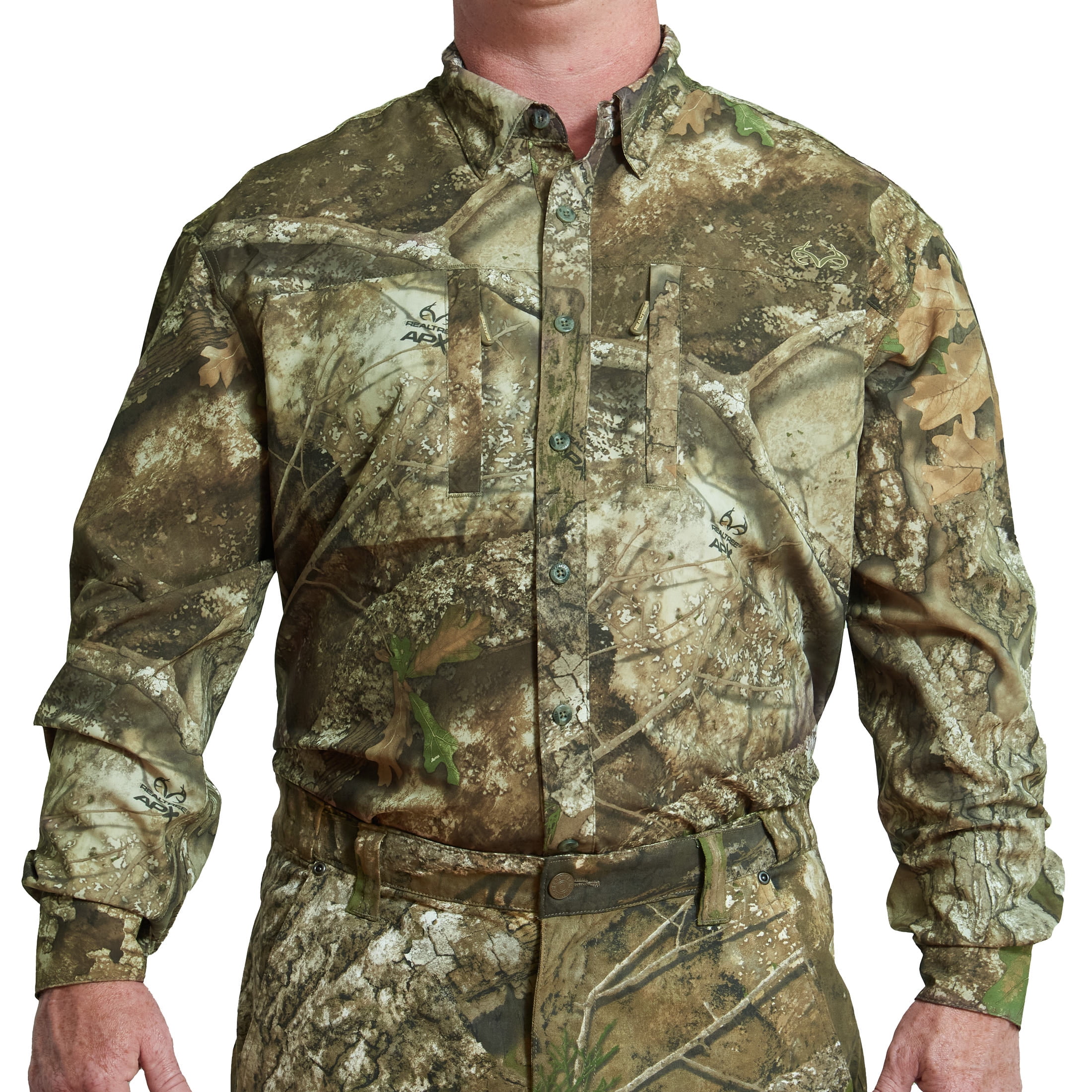 Realtree WAV3X Hillside Men's Hunting 1/4 Zip Pullover, New