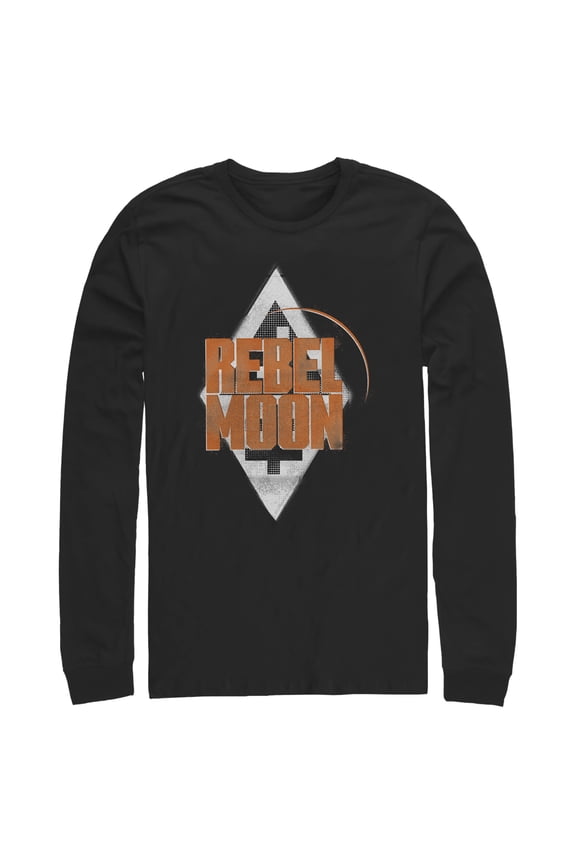 Men's Rebel Moon Badge Logo Long Sleeve Shirt Black Large