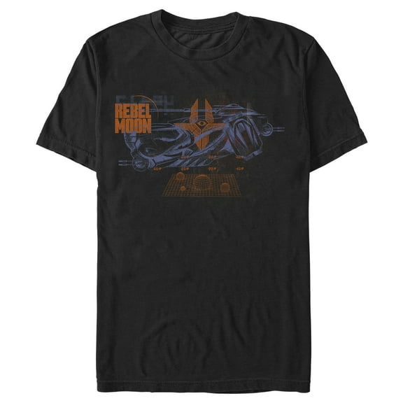 Men's Rebel Moon Imperium Space Fighter Grid Graphic Tee Black 2X Large