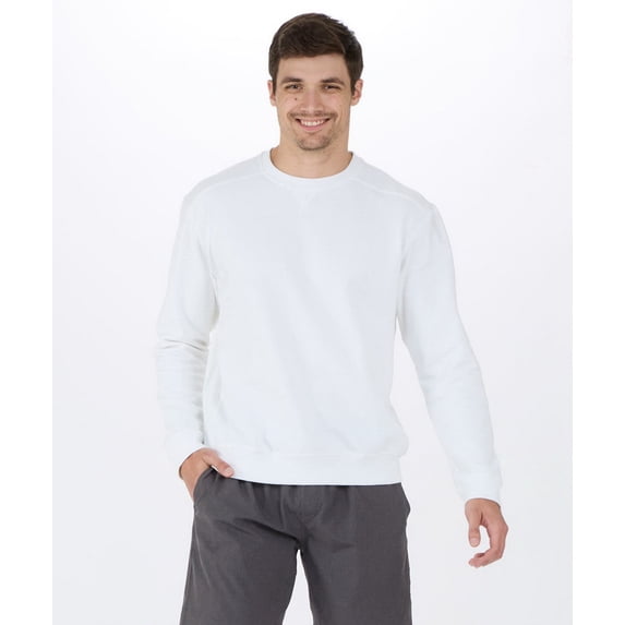 Boxercraft EM5160 Recrafted Fleece Crew-White-M