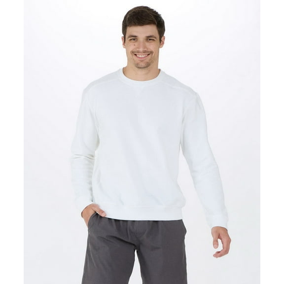 Boxercraft EM5160 Recrafted Fleece Crew-White-L