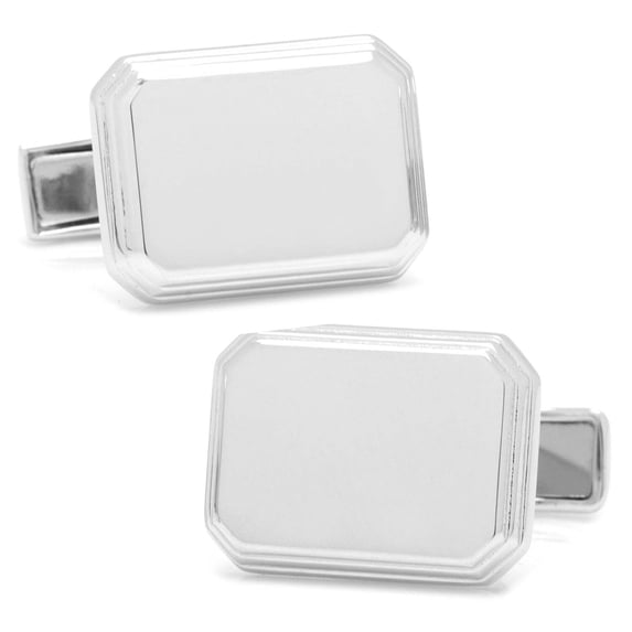 Men's Rectangular Engravable Cufflinks