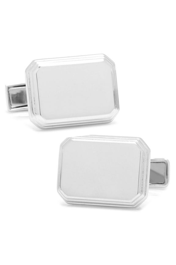 Men's Rectangular Engravable Cufflinks