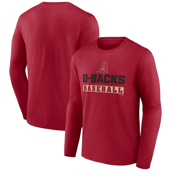 Men's Red Arizona Diamondbacks Let's Go Long Sleeve T-Shirt