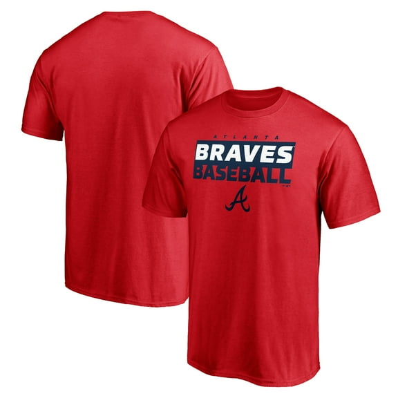 Men's Red Atlanta Braves Gain Ground T-Shirt